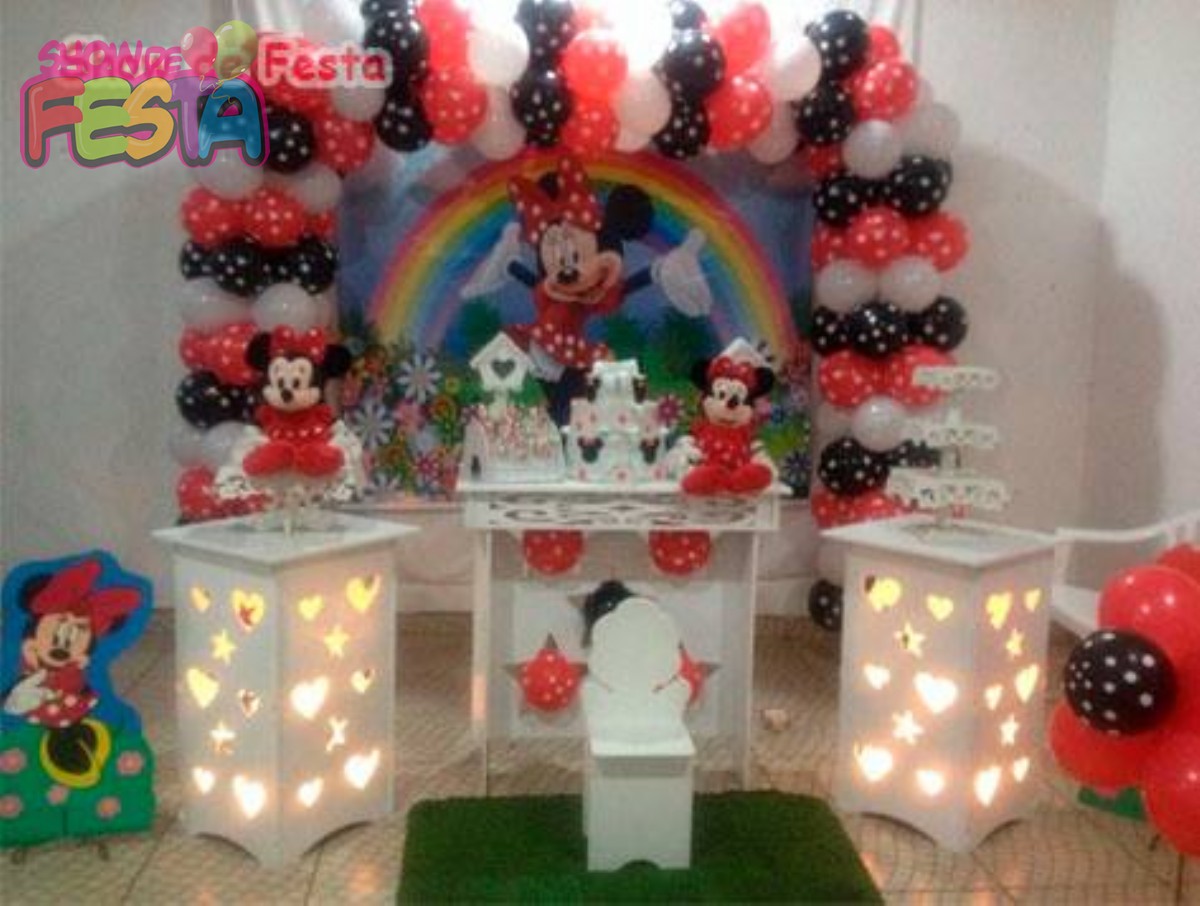 Provençal Minnie Vermelha Locação de Decoração Provençal Provençal Minnie Vermelha Locação de Decoração Provençal