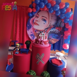 Decoração Festa Kit Pegue e Monte Roblox Rosa Menina